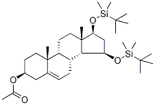 (3β,15α,17β)-15,17-Bis-O-(tert-butyldimethylsilyloxy) Androst-5-en-3-ol 3-O-Acetate 구조식 이미지