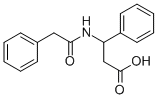 (DL)-N-(페닐아세틸)-3-아미노-3-페닐프로판산 구조식 이미지