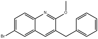 3-벤질-6-브로모-2-메톡시퀴놀린 구조식 이미지