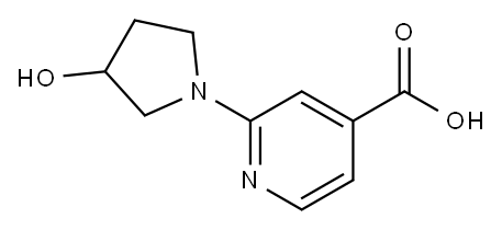 2-(3-Hydroxy-1-pyrrolidinyl)isonicotinic acid 구조식 이미지