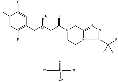 Sitagliptin phosphate monohydrate Structure