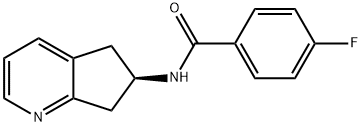 Benzamide, N-[(6R)-6,7-dihydro-5H-cyclopenta[b]pyridin-6-yl]-4-fluoro- (9CI) Structure