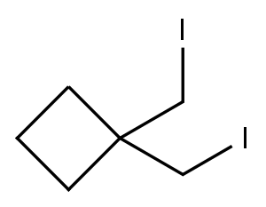 1,1-Bis(iodoMethyl)cyclobutane 구조식 이미지