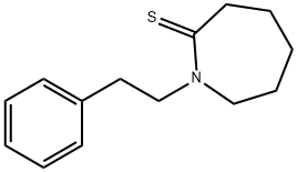 2H-Azepine-2-thione,  hexahydro-1-(2-phenylethyl)- Structure