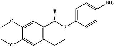 4-[(1S)-3,4-Dihydro-6,7-dimethoxy-1-methylisoquinolin-2(1H)-yl]benzenamine Structure