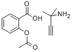 2-메틸-3-부틴-2-아민2-(아세틸옥시)벤조에이트 구조식 이미지