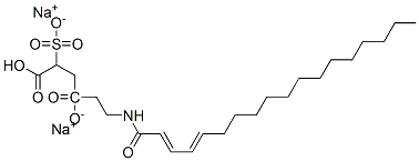 disodium 4-[2-[(1-oxooctadecadienyl)amino]ethyl] 2-sulphonatosuccinate 구조식 이미지