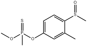 Methylthiophosphonic acid O-methyl O-[3-methyl-4-(methylsulfinyl)phenyl] ester Structure