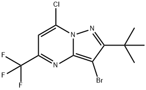 3-BROMO-2-(TERT-BUTYL)-7-CHLORO-5-(TRIFLUOROMETHYL)PYRAZOLO[1,5-A]PYRIMIDINE 구조식 이미지