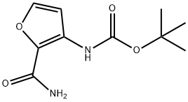 TERT-BUTYL 2-CARBAMOYLFURAN-3-YLCARBAMATE 구조식 이미지