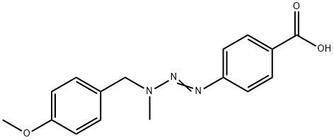 p-[3-(p-Methoxybenzyl)-3-methyl-1-triazeno]benzoic acid 구조식 이미지