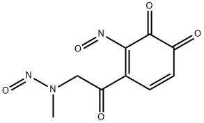 4-[(Methylnitrosoamino)acetyl]-3-nitroso-1,2-benzoquinone 구조식 이미지