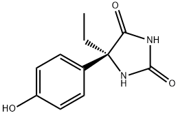 (S)-5-(4-Hydroxyphenyl)-5-ethylhydantoin 구조식 이미지