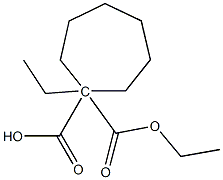 1,1-Cycloheptanedicarboxylic acid diethyl ester 구조식 이미지