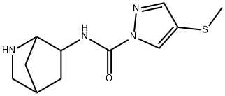 1H-Pyrazole-1-carboxamide,N-2-azabicyclo[2.2.1]hept-6-yl-4-(methylthio)- Structure