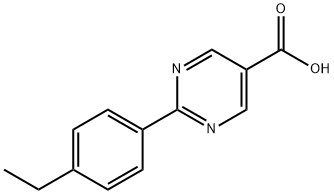 5-Pyrimidinecarboxylic acid, 2-(4-ethylphenyl)- (9CI) 구조식 이미지