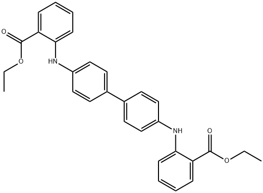 2,2'-[(1,1'-Biphenyl)-4,4'-diyldiimino]bisbenzoic acid diethyl ester 구조식 이미지