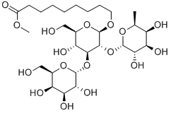 8-Methoxycarbonyloctyl2-O-(a-L-fucopyranosyl)-3-O-(a-D-galactopyranosyl)-b-D-galactopyranoside Structure