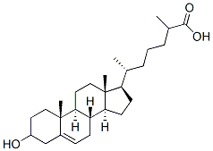 3-hydroxy-5-cholestenoic acid 구조식 이미지