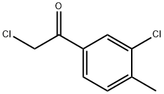 Ethanone, 2-chloro-1-(3-chloro-4-methylphenyl)- (9CI) 구조식 이미지