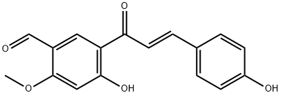 4-Hydroxy-5-[(E)-3-(4-hydroxyphenyl)-1-oxo-2-propenyl]-2-methoxybenzaldehyde Structure
