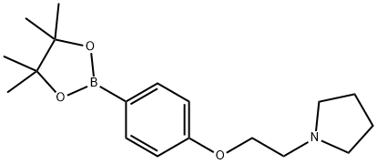 1-(2-[4-(4,4,5,5-TETRAMETHYL-[1,3,2]DIOXABOROLAN-2-YL)-PHENOXY]-ETHYL)-PYRROLIDINE Structure