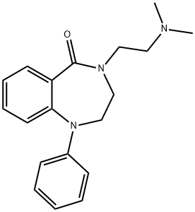 1,2,3,4-Tetrahydro-4-(2-dimethylaminoethyl)-1-phenyl-5H-1,4-benzodiazepin-5-one 구조식 이미지