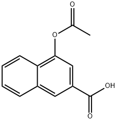 2-Naphthalenecarboxylic acid, 4-(acetyloxy)- 구조식 이미지