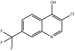 3-CHLORO-7-TRIFLUOROMETHYLQUINOLIN-4-OL 구조식 이미지