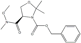 (R)-BENZYL 4-(N-METHOXY-N-METHYLCARBAMOYL)-2,2-DIMETHYLOXAZOLIDINE-3-CARBOXYLATE Structure