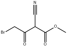 Butanoic acid, 4-bromo-2-cyano-3-oxo-, methyl ester (9CI) 구조식 이미지