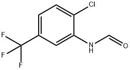 N-Formyl 2-chloro-5-(trifluoromethyl)aniline, N-[2-Chloro-5-(trifluoromethyl)phenyl]formamide 구조식 이미지