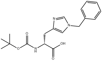 N-Boc-1-phenylmethyl-D-histidine Structure