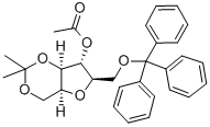 4-O-ACETYL-2,5-ANHYDRO-1,3-O-ISOPROPYLIDENE-6-O-TRITYL-D-GLUCITOL Structure