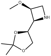 Azetidine, 2-[(4S)-2,2-dimethyl-1,3-dioxolan-4-yl]-3-methoxy-, (2R,3S)- (9CI) 구조식 이미지