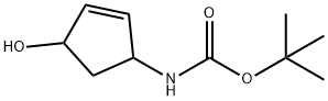 카르밤산,(4-히드록시-2-시클로펜텐-1-일)-,1,1-디메틸에틸에스테르(9CI) 구조식 이미지