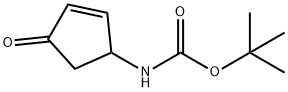 Carbamic acid, (4-oxo-2-cyclopenten-1-yl)-, 1,1-dimethylethyl ester (9CI) 구조식 이미지