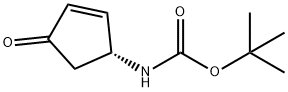 Carbamic acid, [(1R)-4-oxo-2-cyclopenten-1-yl]-, 1,1-dimethylethyl ester (9CI) Structure