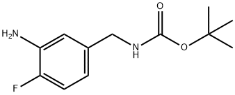 TERT-BUTYL 3-AMINO-4-FLUOROBENZYLCARBAMATE Structure