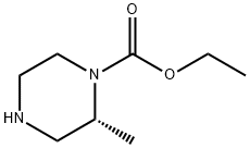 1-Piperazinecarboxylicacid,2-methyl-,ethylester,(2R)-(9CI) 구조식 이미지