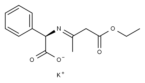 potassium (R)-[(3-ethoxy-1-methyl-3-oxopropylidene)amino]phenylacetate 구조식 이미지