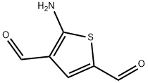 2,4-Thiophenedicarboxaldehyde, 5-amino- (9CI) 구조식 이미지