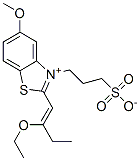2-(2-ethoxybut-1-enyl)-5-methoxy-3-(3-sulphonatopropyl)benzothiazolium 구조식 이미지