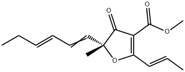 (-)-2-[(1E,3E)-1,3-Hexadienyl]-5-methoxy-2-methyl-4-[(E)-1-oxo-2-butenyl]furan-3(2H)-one 구조식 이미지