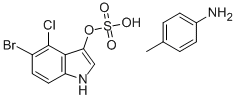 5-브로모-4-클로로-3-인독실설페이트P-톨루딘염 구조식 이미지