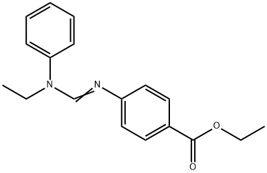 Ethyl 4-[[(ethylphenylamino)methylene]amino]benzoate 구조식 이미지