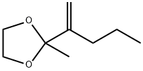 1,3-Dioxolane,  2-methyl-2-(1-methylenebutyl)- 구조식 이미지