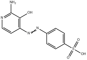4-[(2-Amino-3-hydroxy-4-pyridinyl)azo]benzenesulfonic acid 구조식 이미지