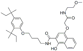 N-[4-[2,4-bis(1,1-dimethylpropyl)phenoxy]butyl]-1-hydroxy-4-[2-[(2-methoxyethyl)amino]-2-oxoethoxy]naphthalene-1-carboxamide Structure