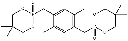 2,2'-[(2,5-dimethyl-p-phenylene)bis(methylene)]bis[5,5-dimethyl-1,3,2-dioxaphosphorinane] 2,2'-dioxide 구조식 이미지